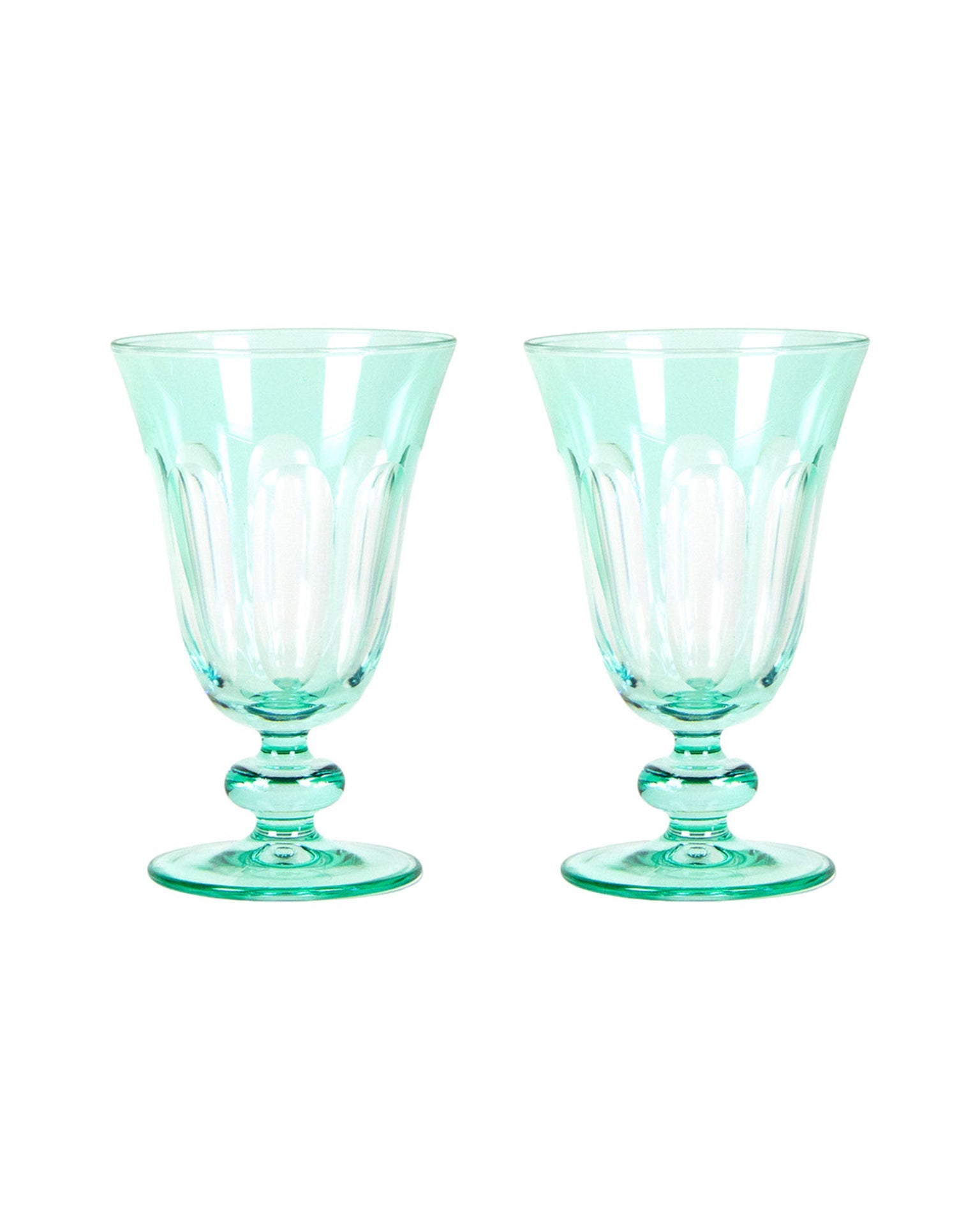 Rialto Glass Tulip Menthe Set/2