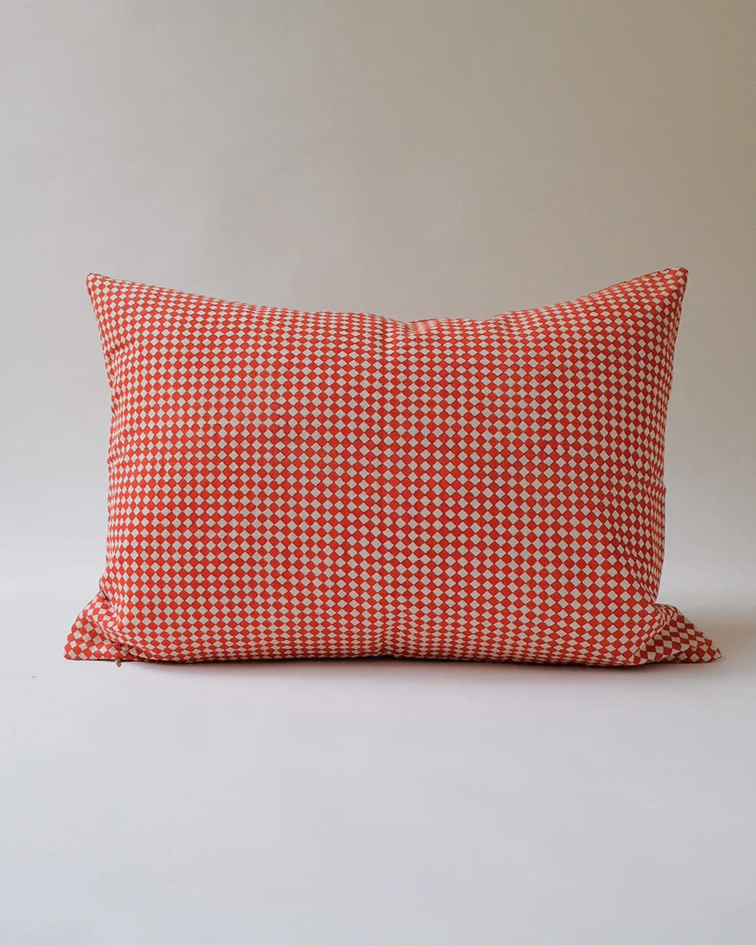 Rekha - Hand Block-printed Linen Pillowcase (Rojo) - Thumbnail 3