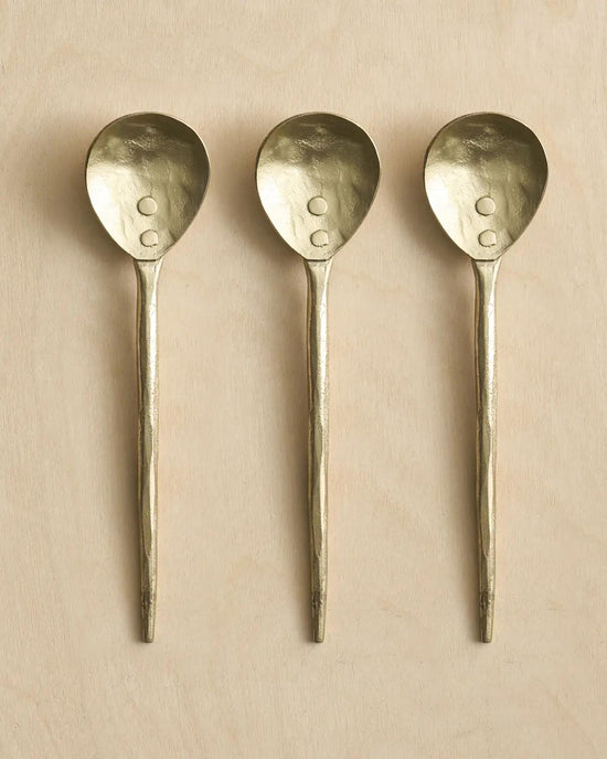 The Collective Forge Brass Small Spoons - Set of 3 