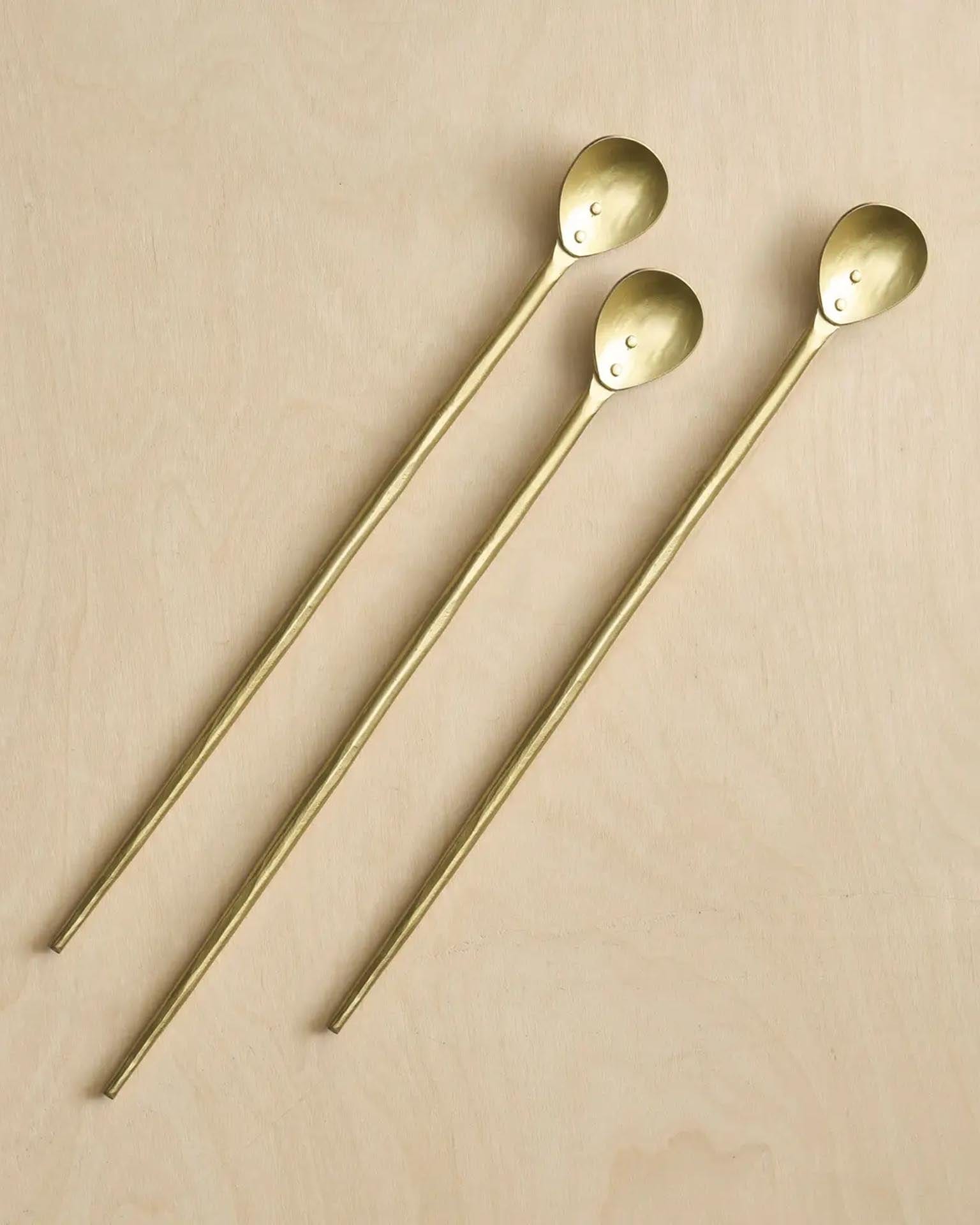 Forge Brass Tasting Spoons - Set of 3