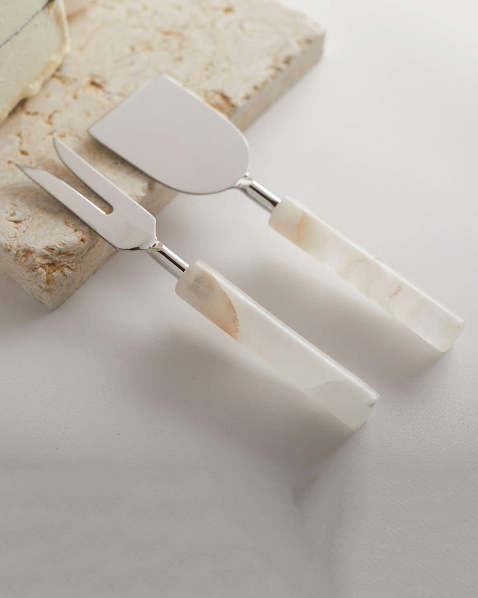 Santo Alabaster Cheese Tools S/2