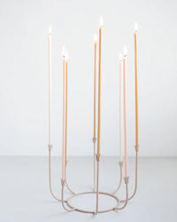 The Floral Society Beacon Long Stem Candelabra in Dune 