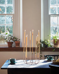 The Floral Society Beacon Long Stem Candelabra in Dune 