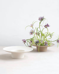 The Floral Society HOME Ceramic Ikebana Vase in Matte White