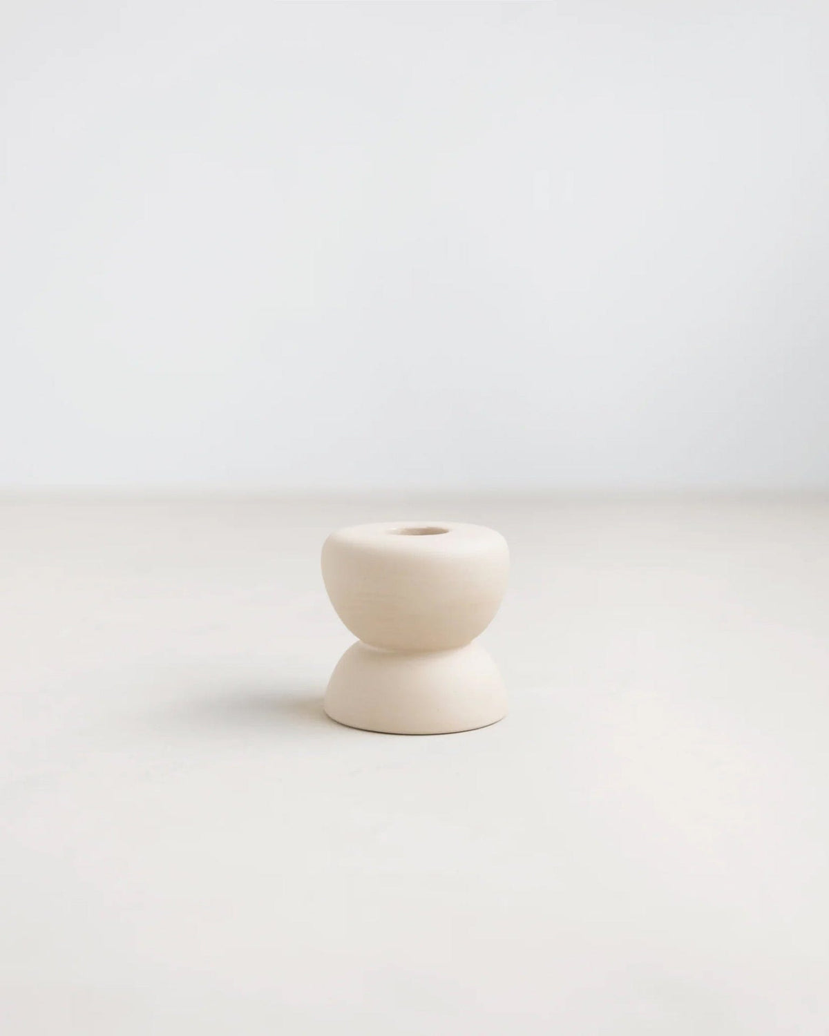 Gem Petite Ceramic Taper Holder in Sand