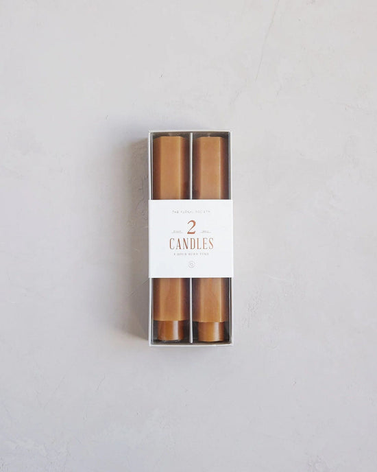 The Floral Society 6 Inch Fancy Taper Candles in Miel 