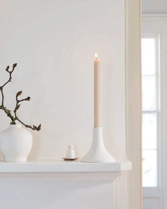 The Floral Society 10 Inch Fancy Taper Candles in Parchment 