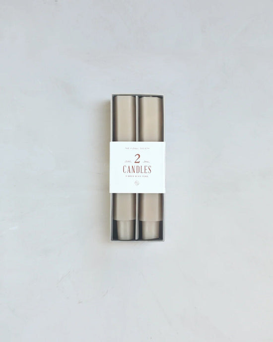 The Floral Society 6 Inch Fancy Taper Candles in Parchment 