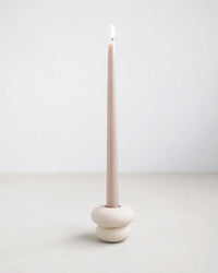 The Floral Society Pebble Petite Ceramic Taper Holder in Sand 
