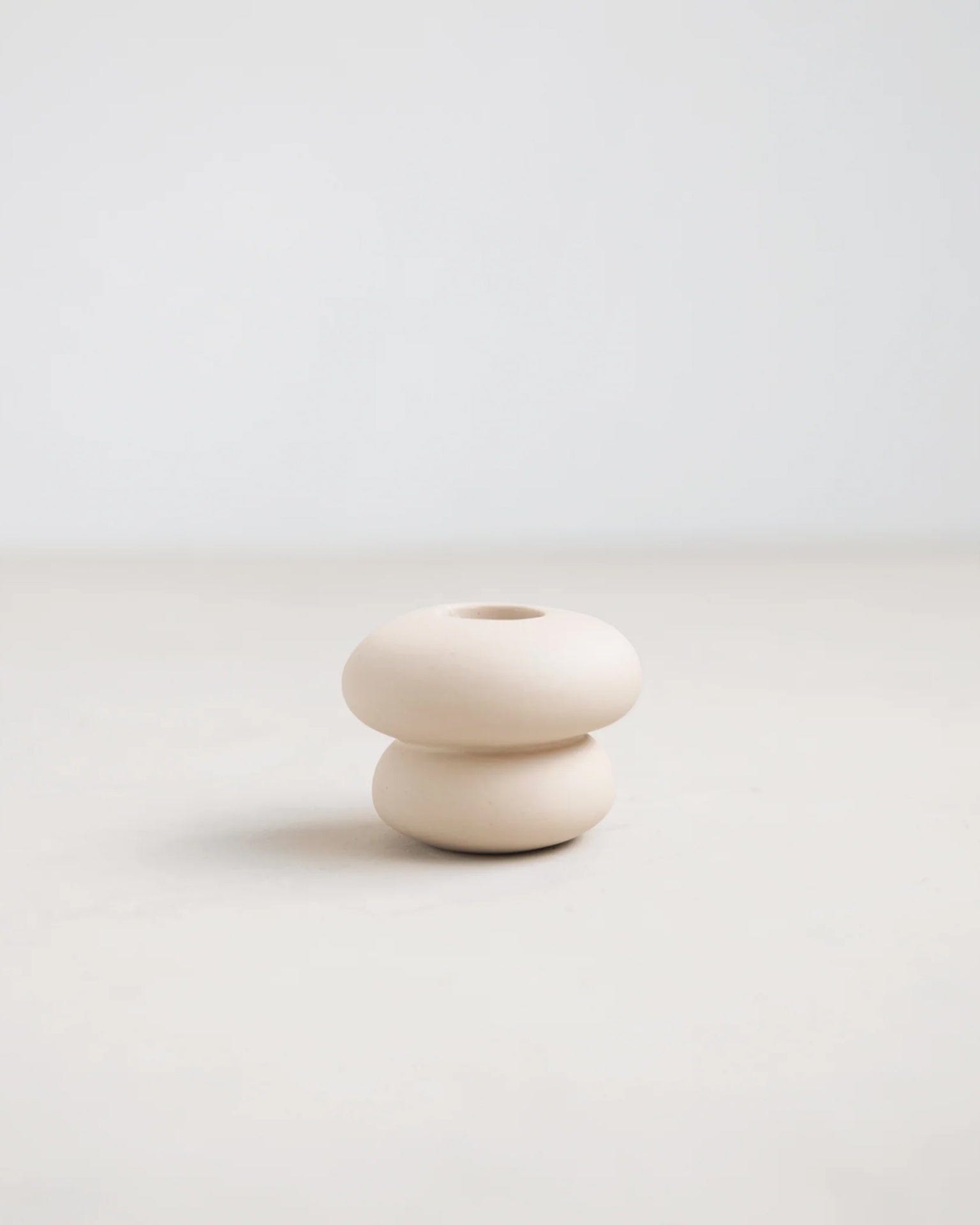 Petite Ceramic Pebble Taper Holders