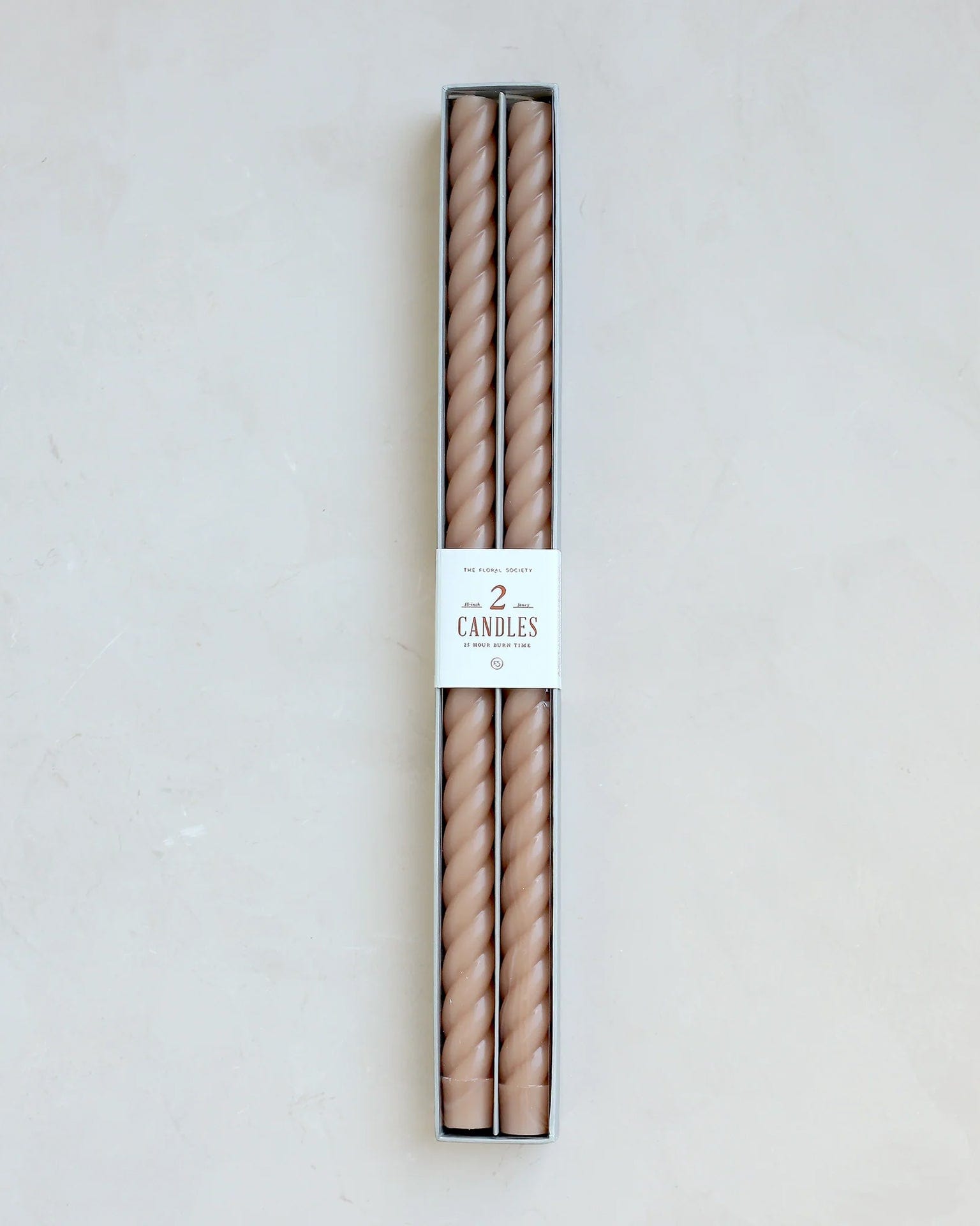 18 Inch Fancy Taper Candles in Petal