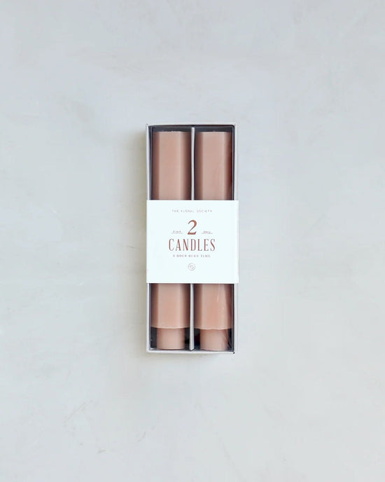 The Floral Society 6 Inch Fancy Taper Candles in Petal 