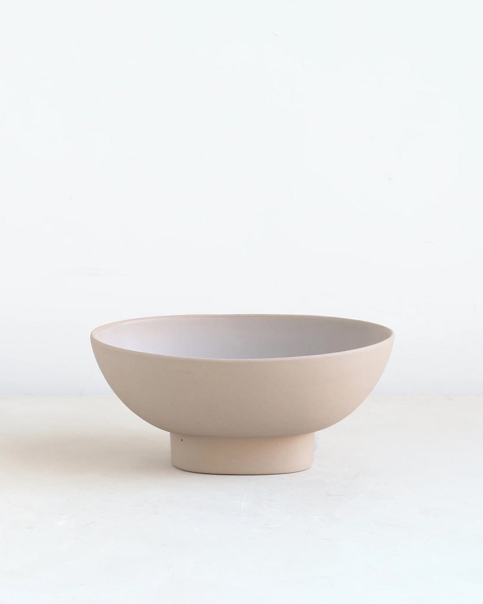 Ceramic Compote Vase in Sand - Thumbnail 2