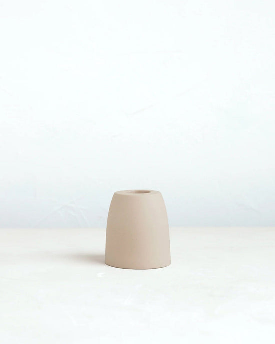 The Floral Society Cone Petite Ceramic Taper Holder in Sand 