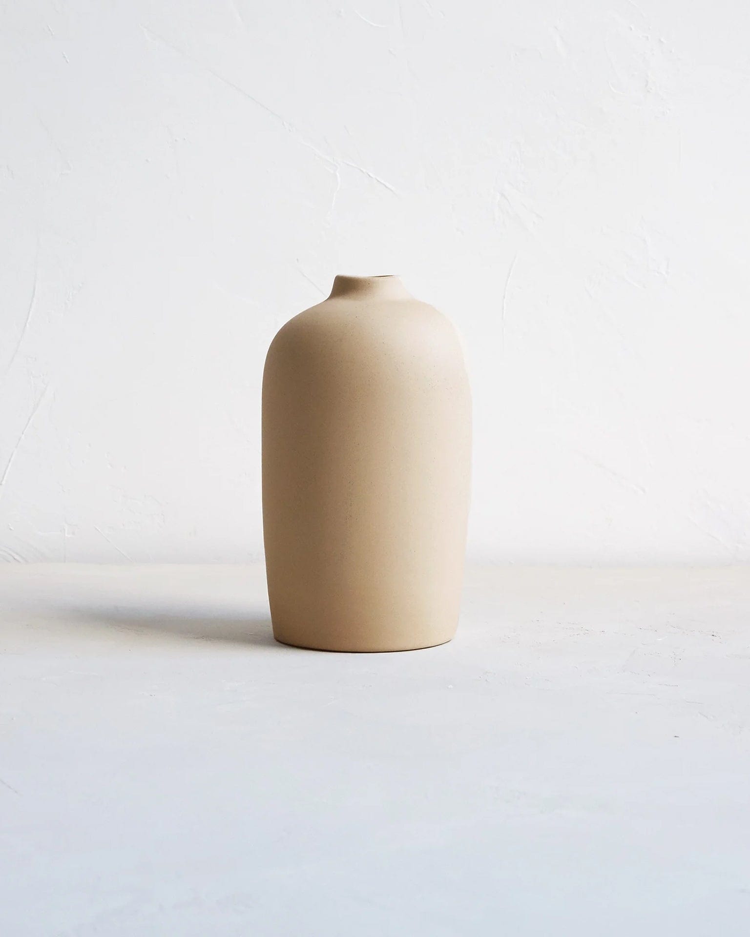Tall Ceramic Blossom Vase in Sand