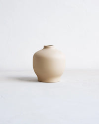 The Floral Society Home Sand Wide Ceramic Blossom Vase in Sand