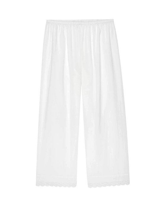 the Great The Eyelet Easy Sleep Pant in True White