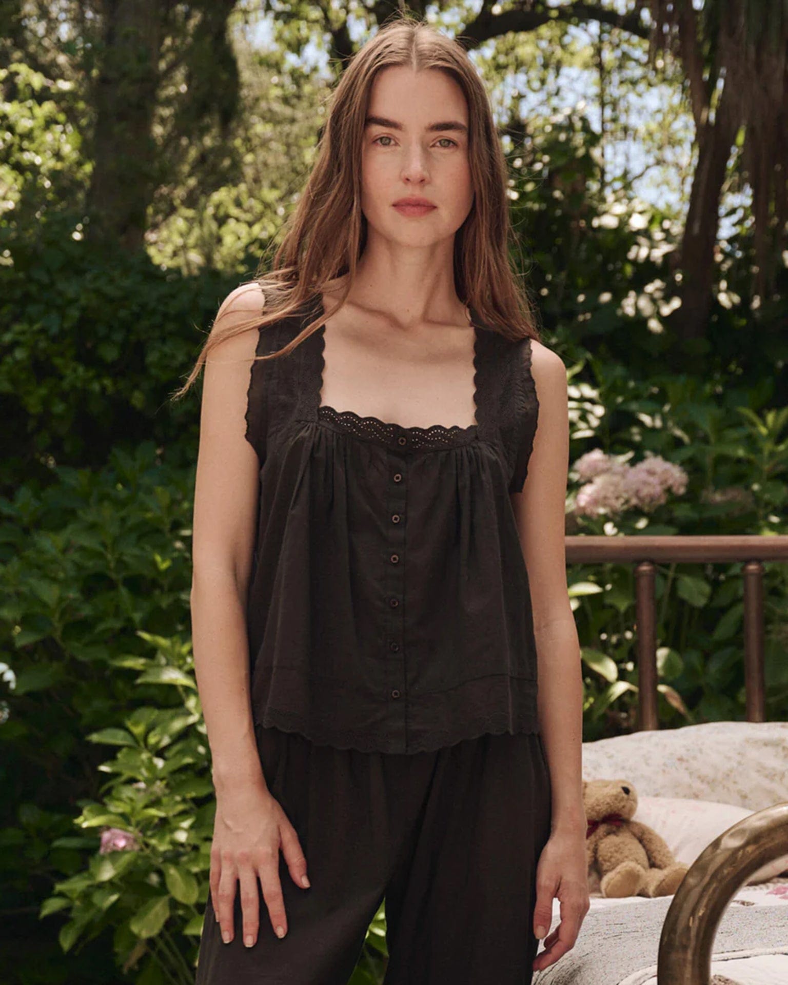 The Eyelet Tank in Black
