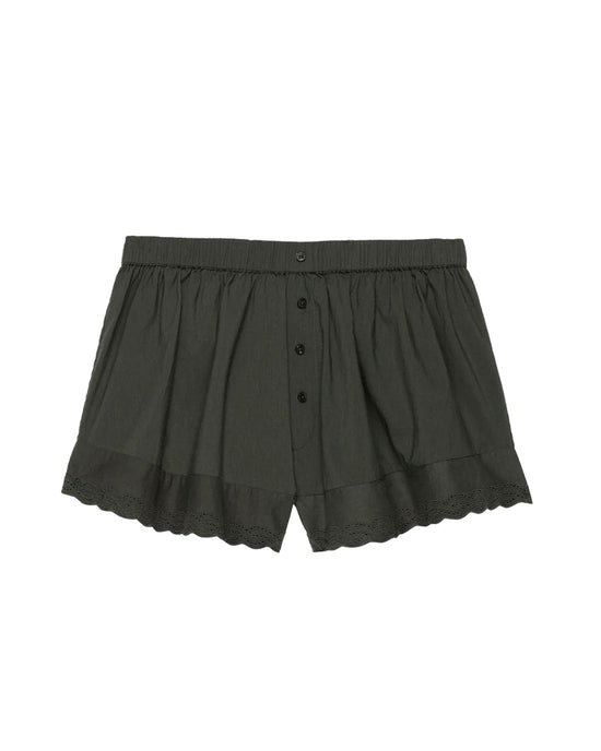 the Great The Eyelet Tap Short in Black