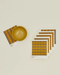 Essential Swedish Dishcloths in Mustard/Bronze - Set of 6