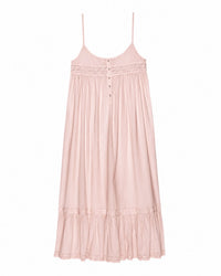 The Eyelet Ruffle Tank Night Dress in Washed Rose