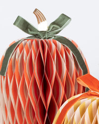 Fall Stripe Paper Honeycomb Pumpkins