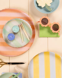 Pastel Striped Medium Accessory Tray