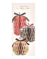 Fall Stripe Paper Honeycomb Pumpkins