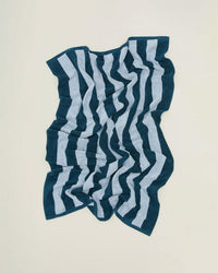 Simple Striped Terry Hand Towel in Sky/Peacock
